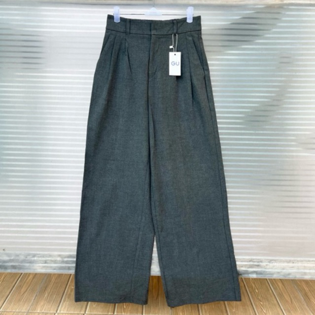 GU Smart Pleated Kulot Grey