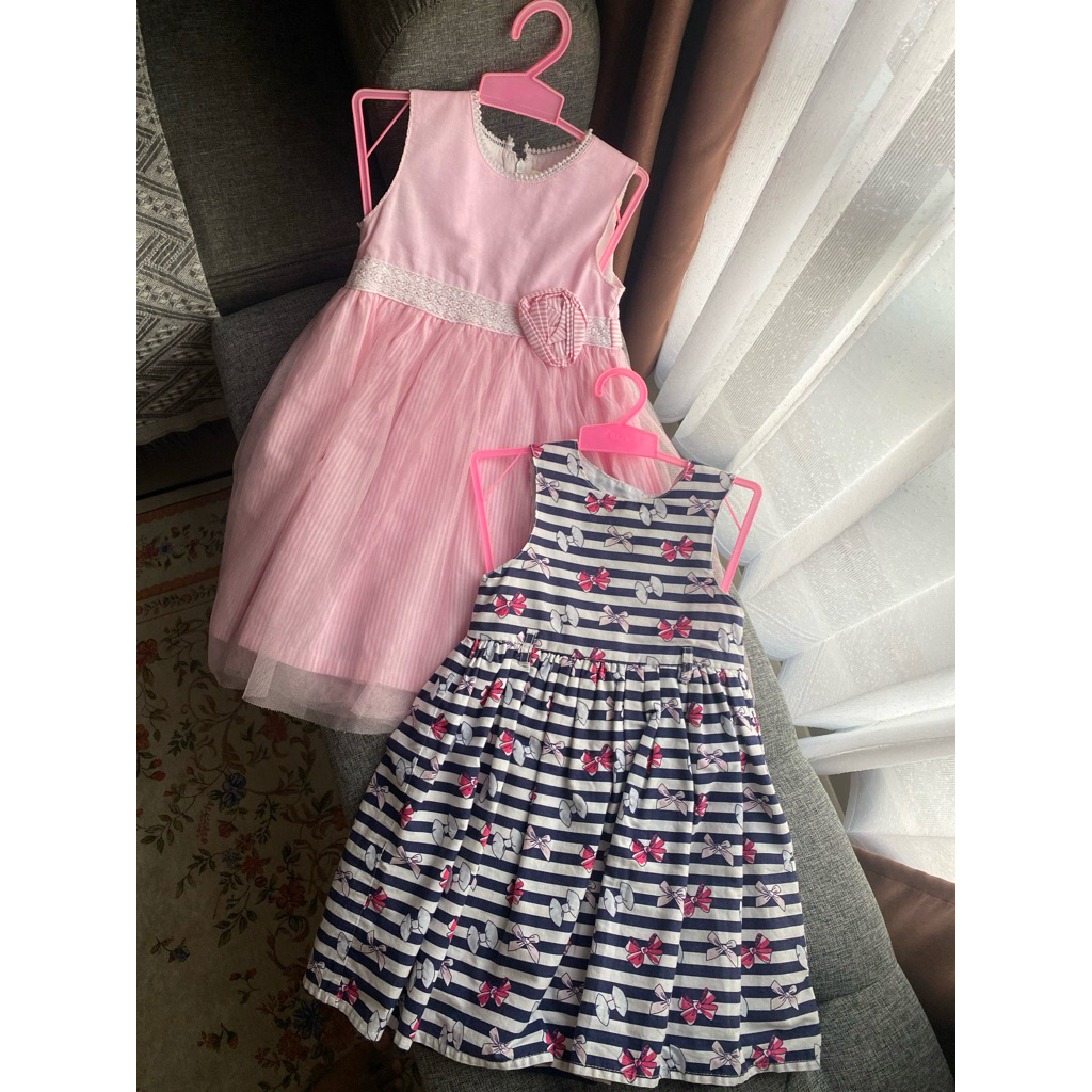 preloved dress baby girls take all 2pcs dress cantik anak perempuan 2-3th not naluri the liltte ones