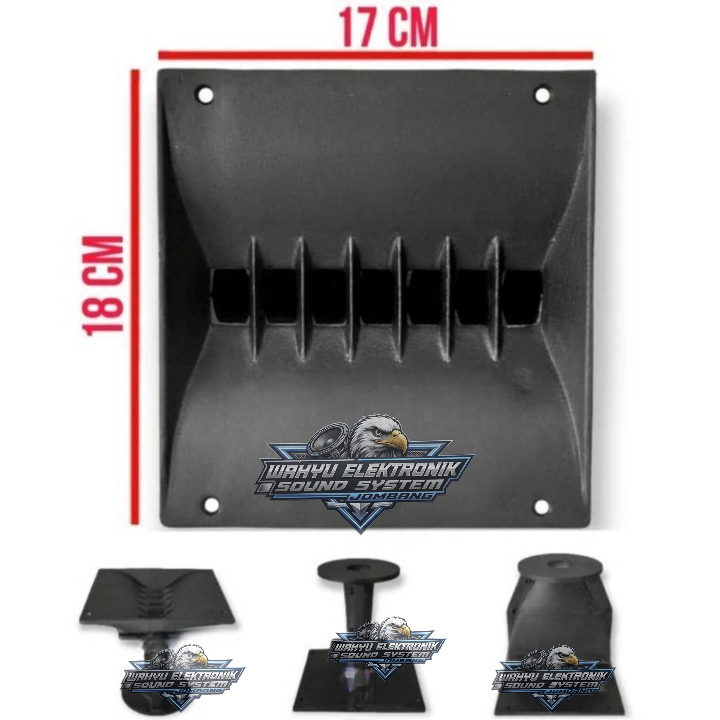 Horn Corong TwIter Harmonika Single 17x18 cm Bahan Diral Cor Almunium Tebal
