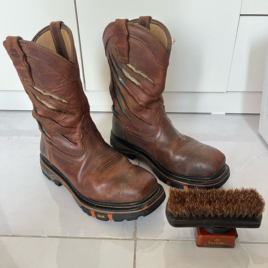 CODY JAMES MEN'S 11" FLAG WESTERN WORK BOOTS - NANO COMPOSITE TOE Size 8EE