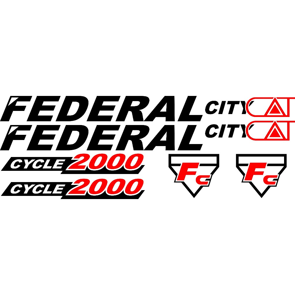 Cutting Sticker Sepeda Federal Cycle2000, Stiker Federal Sepeda