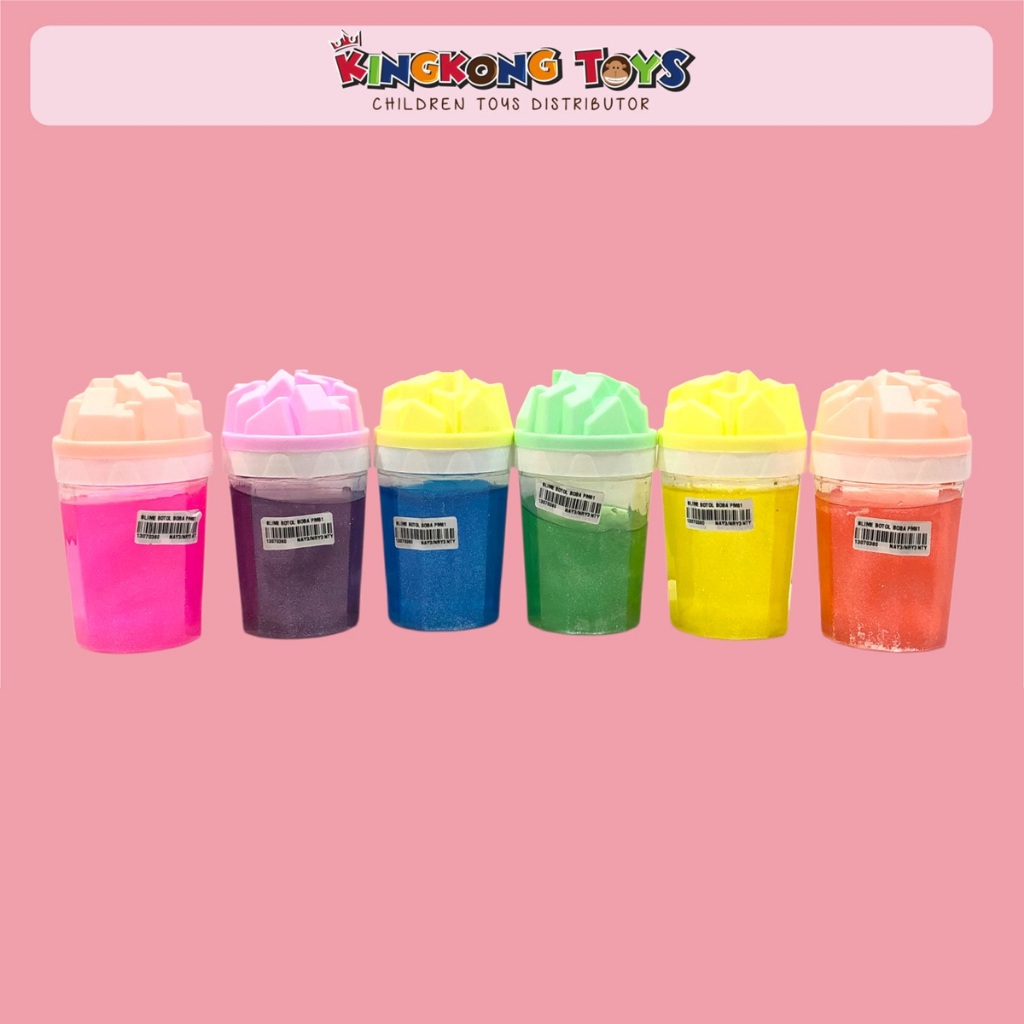 SLIME BOTOL BOBA / MAINAN SLIME ANAK LEMBUT DAN WANGI / MAINAN SLIME MURAH / MAINAN SLIME WARNA-WARN