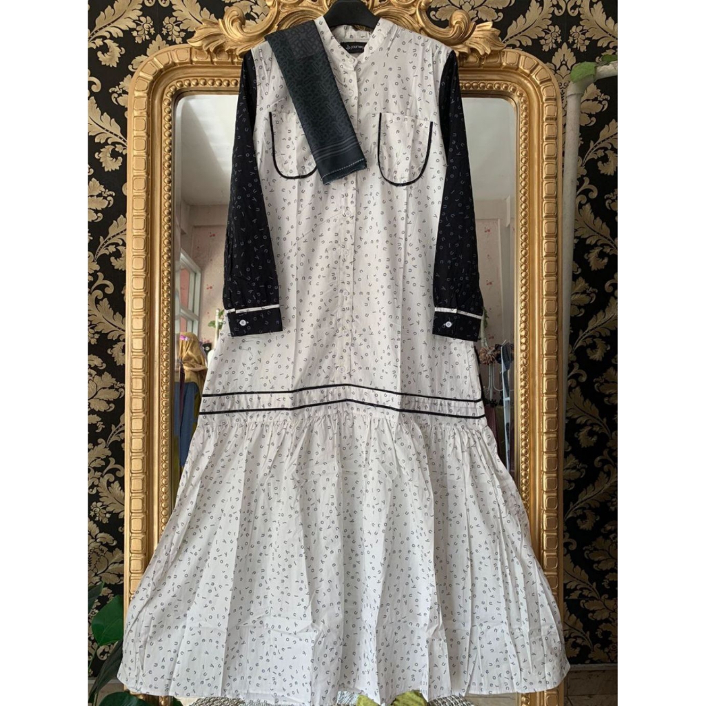 Ready Stok Zaida Dress White By Journey Scarves