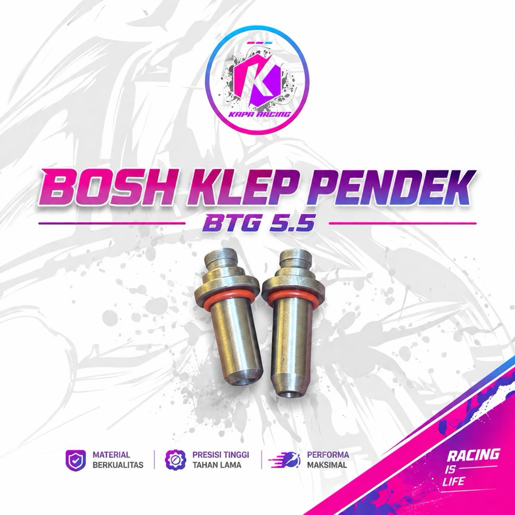 Bos Klep Bosh Klep Batang 5,5mm Botol Klep Tiger Megapro CB GL Lift Tinggi Sudah Pendek Plus Seal Su