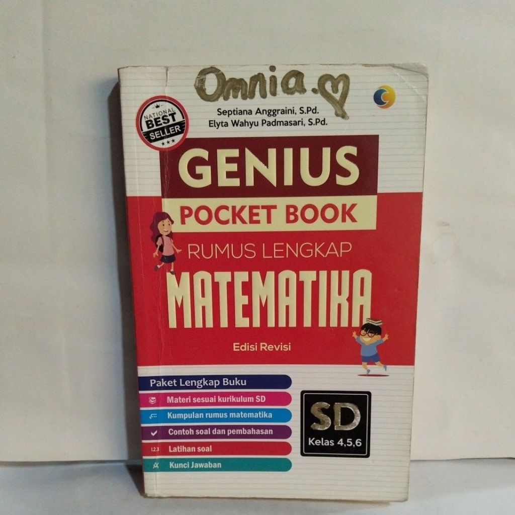 GENIUS POCKET BOOK - RUMUS LENGKAP MATEMATIKA SD Kelas 4, 5, 6