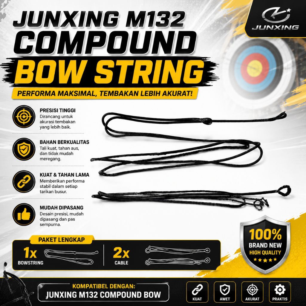 Bow String & Cables Junxing M132 | Tali Busur Panah Compound M132 | Replacement String Set