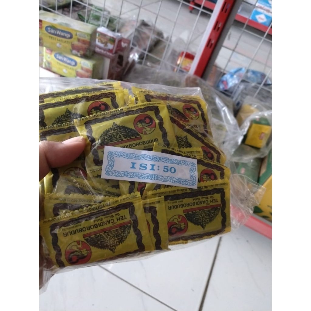 Teh Candi Wayang Borobudur 50 Sachet - Teh Wangi Asli Malang
