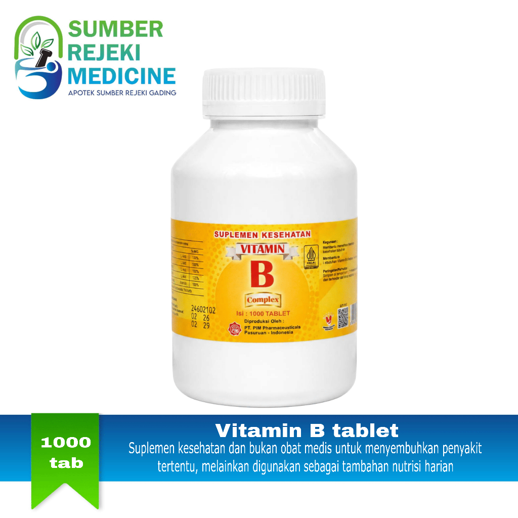 VITAMIN B COMPLEX PIM - 1000'S/BOTOL