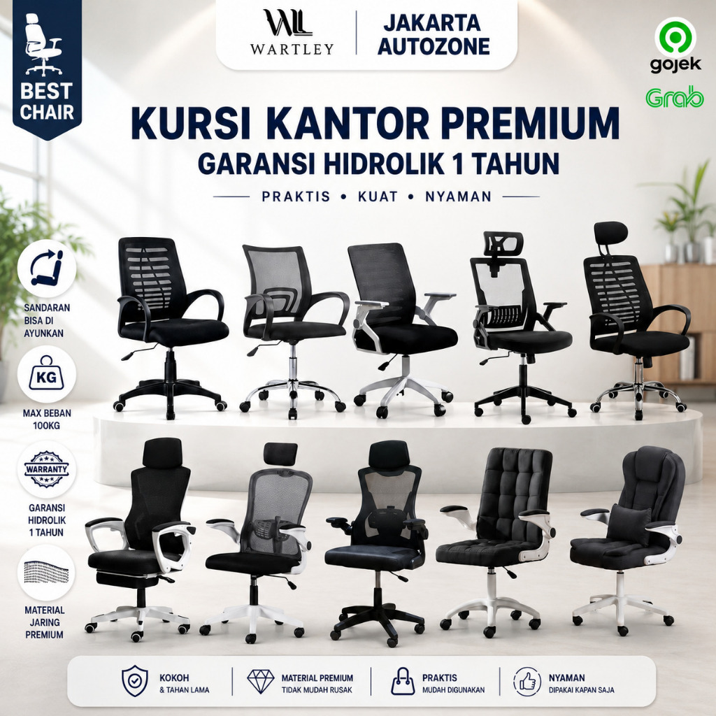 Kursi Kantor Hidraulik Kursi Belajar Kursi Jaring Komputer Termurah