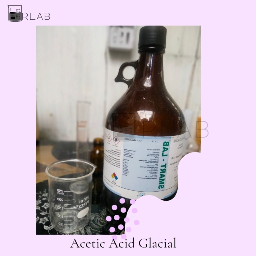 acetic acid glacial 500ml pro analisis / asam asetat glasial smartlab