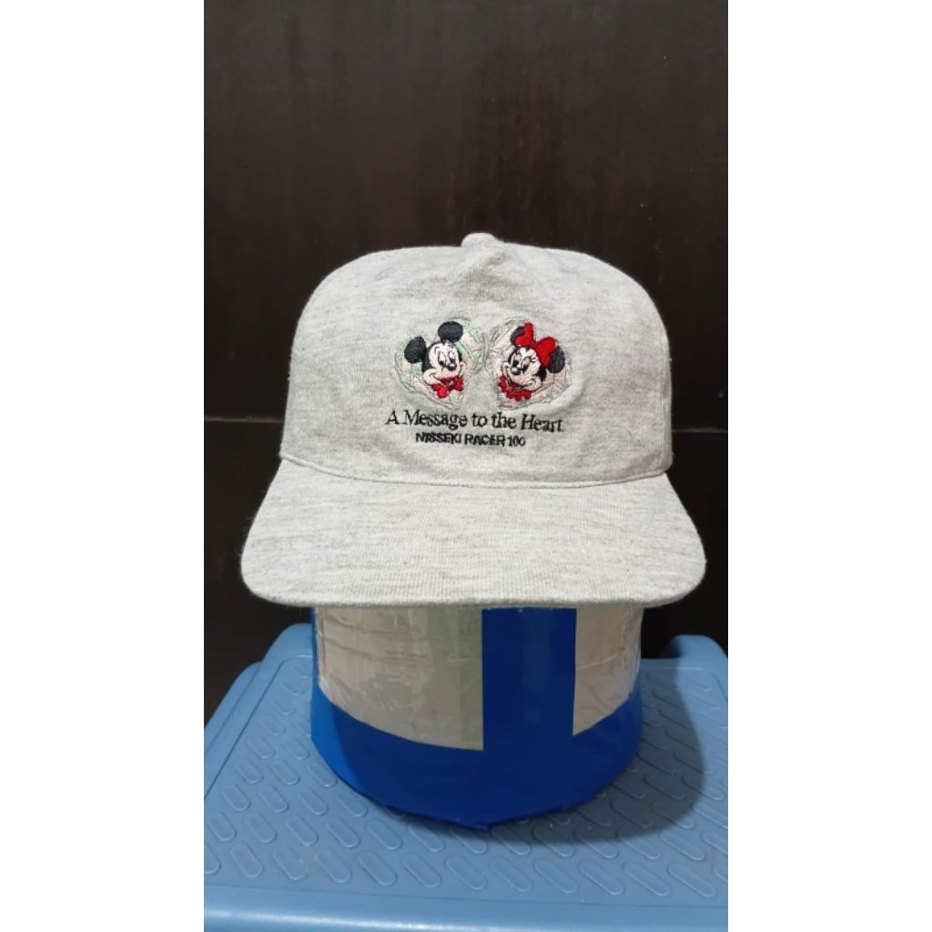 Topi/Cap Second/Bekas Rare Vintage Mickey And Minnie Walt Disney