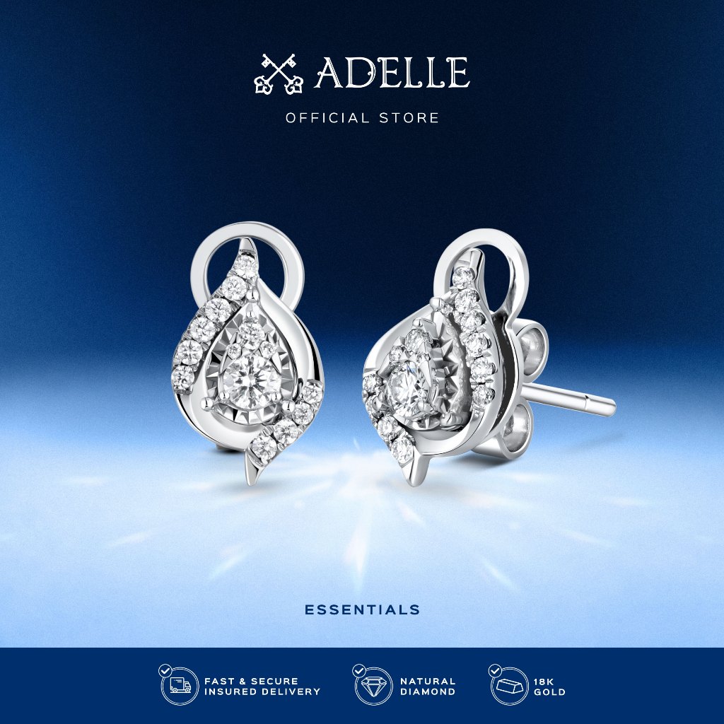 Adelle Jewellery - Essentials Terria Diamond Earrings - Anting Emas Berlian