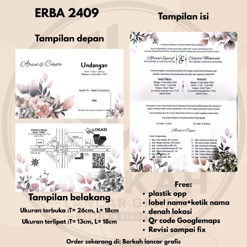 Cetak Undangan Erba 2409