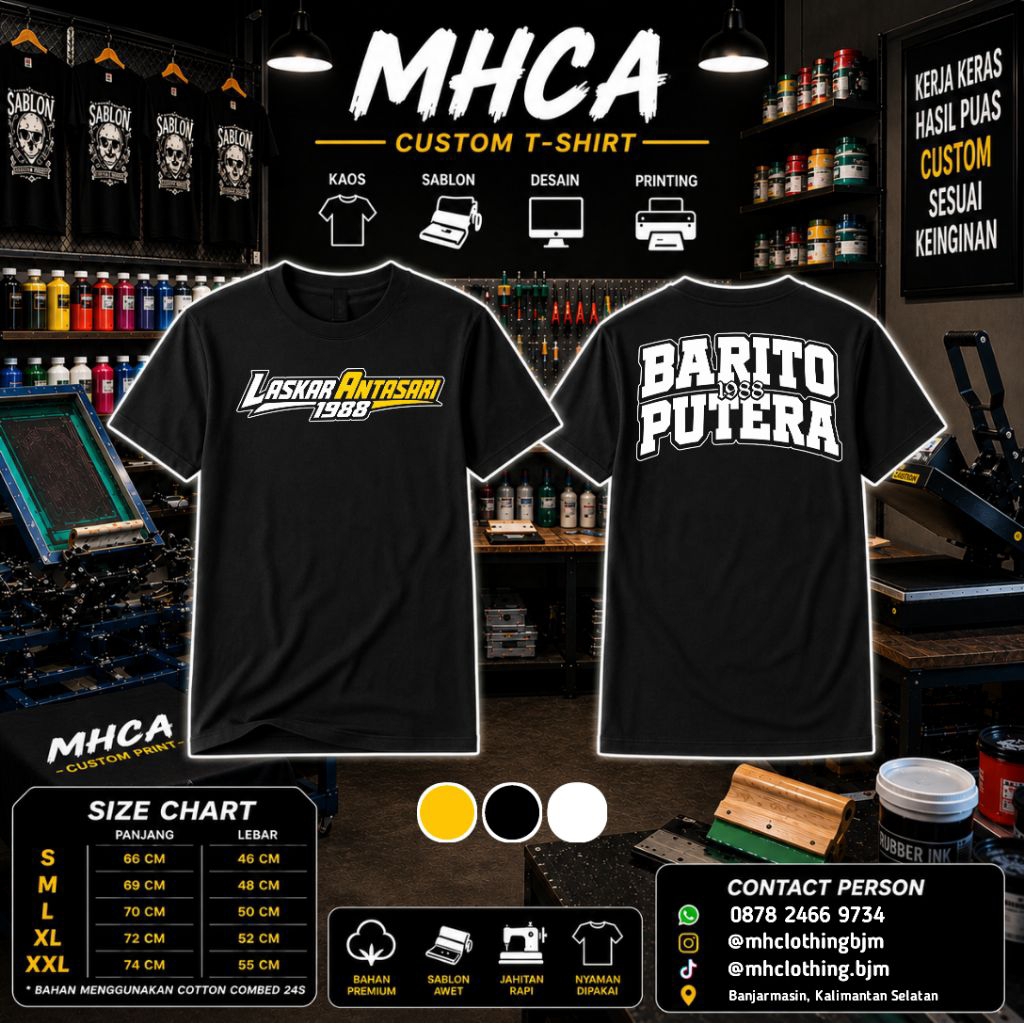 Kaos Barito Putera Barito Mania Terbaru