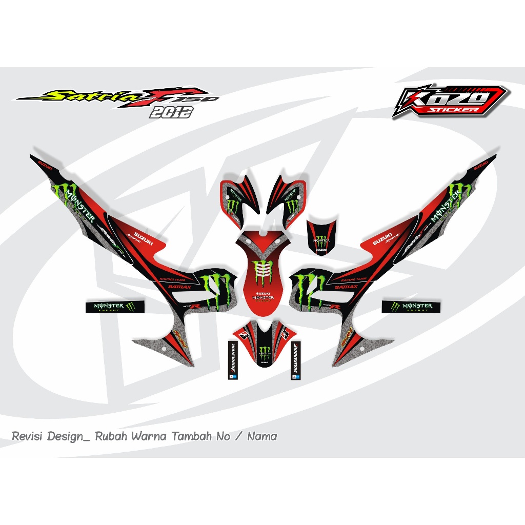 Decal Satria Fu Barong 2012 Full Body Stiker Satria Fu Barong 2012 Full Body Striping Satria Fu  Des