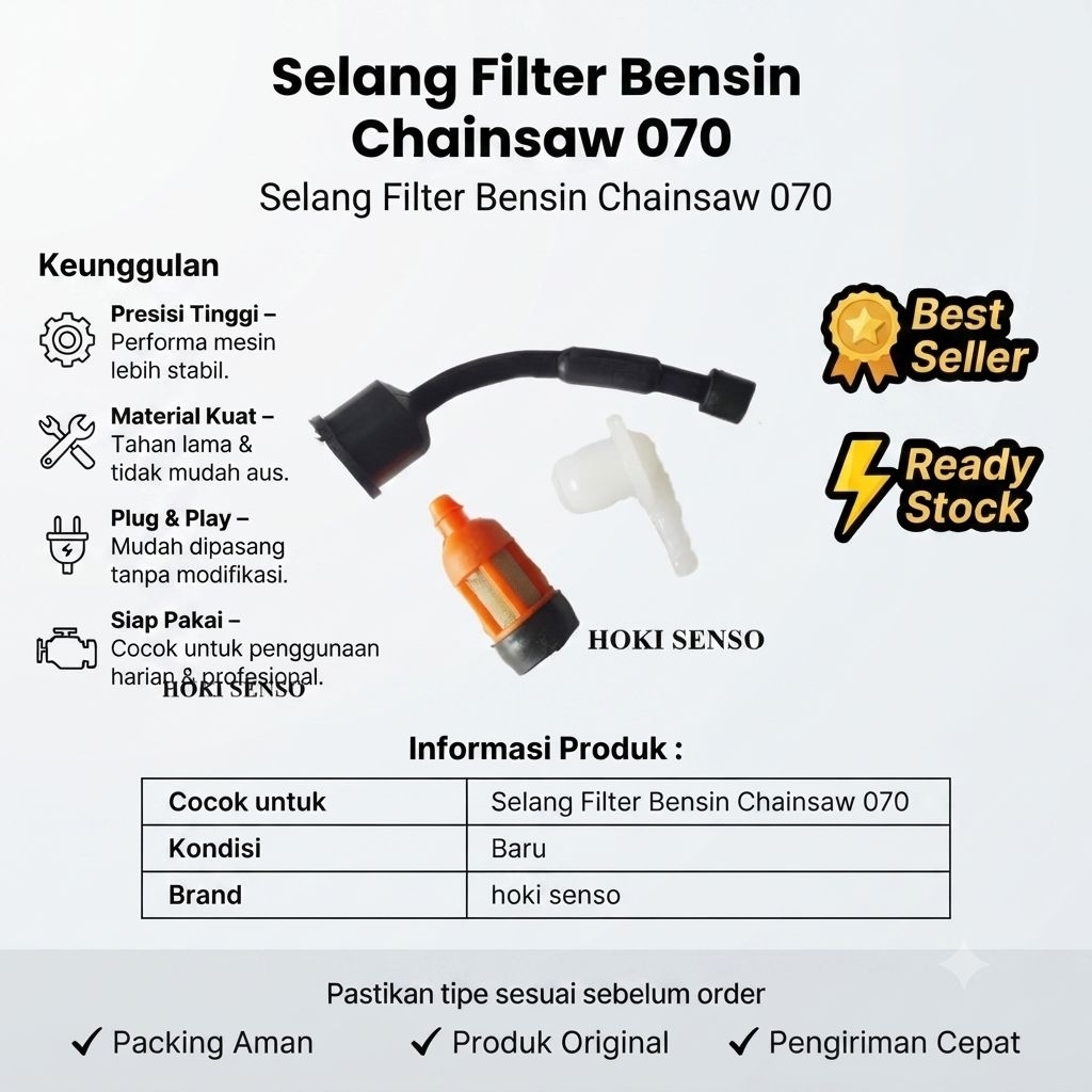 selang filter bensin chainsaw 070