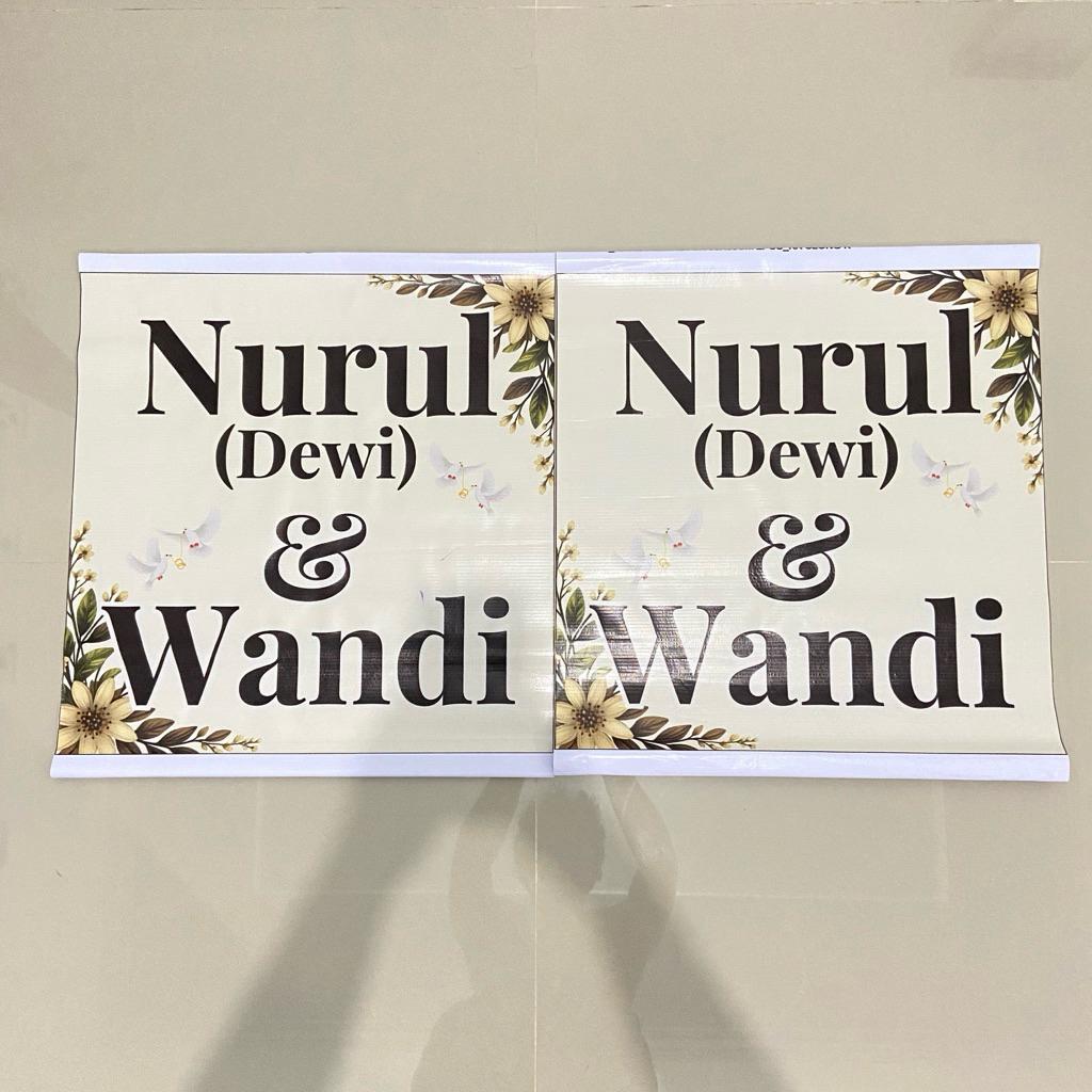 Spanduk Wedding sign custom