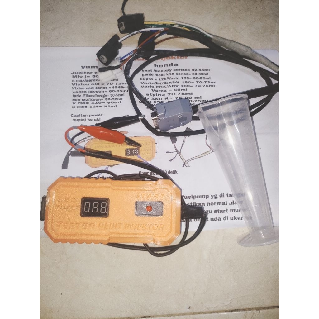 Tester Debit INJEKTOR Universal Semua Motor injeksi