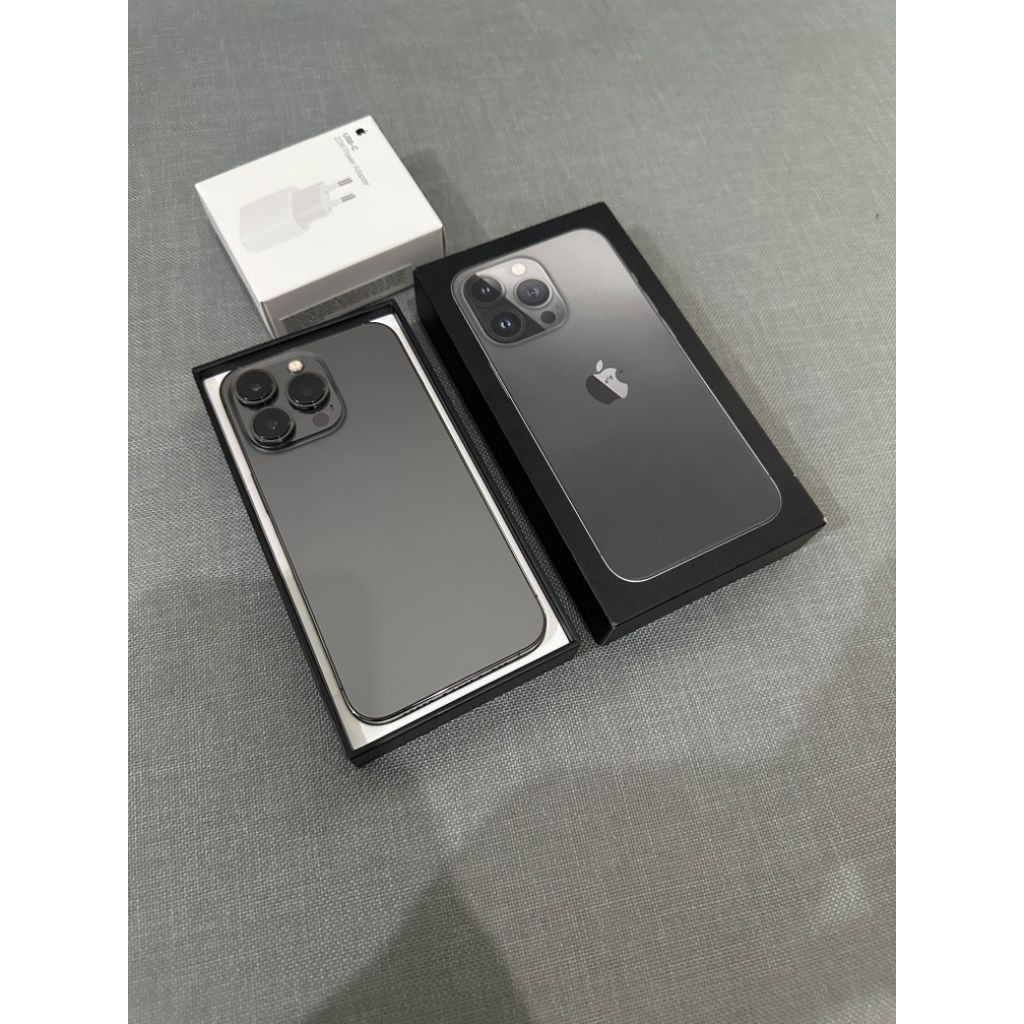 iphone 13 pro 128 gb graphite resmi ibox original plus adapter new