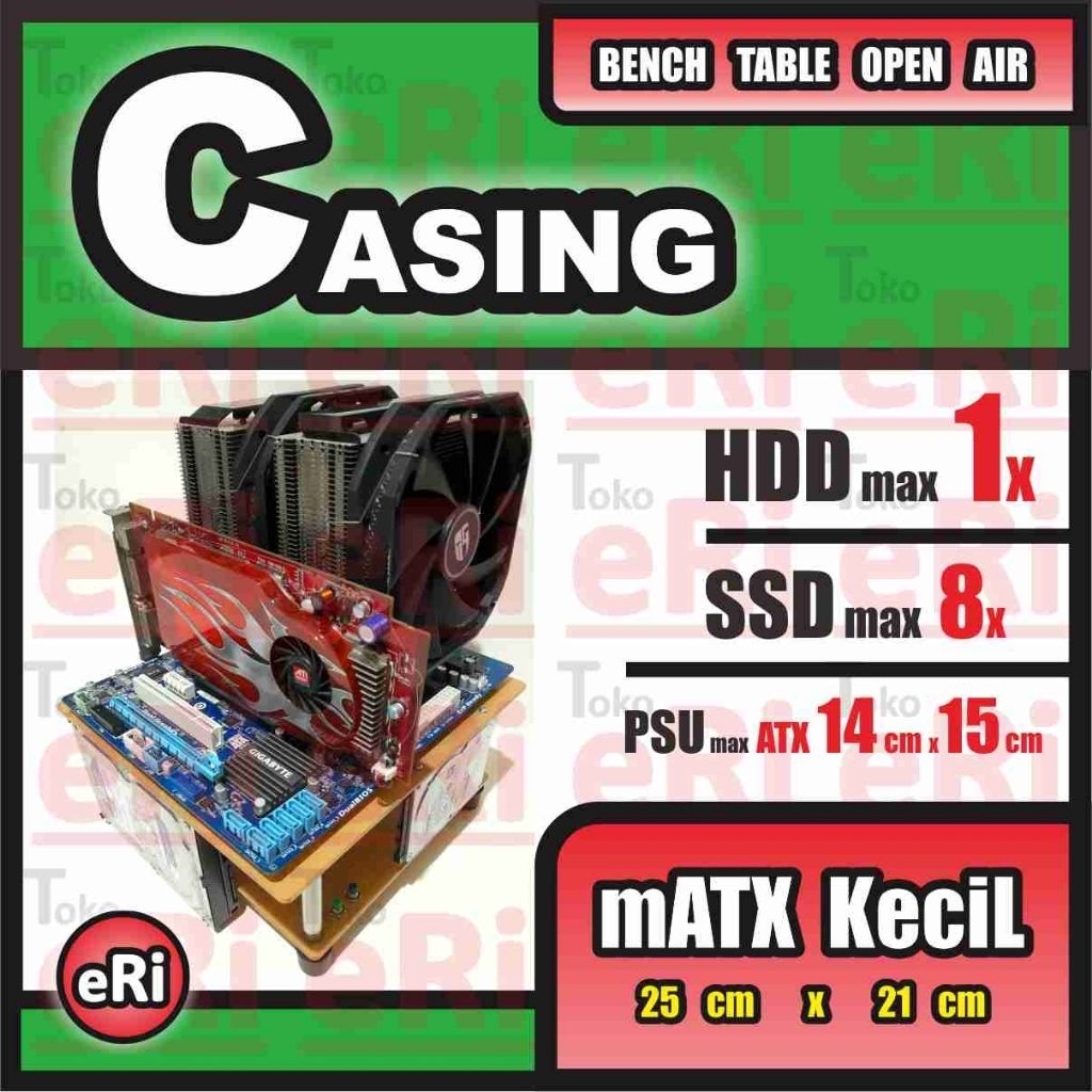 Micro mATX 70% - Casing PC GAMING OPEN AIR Akrilik