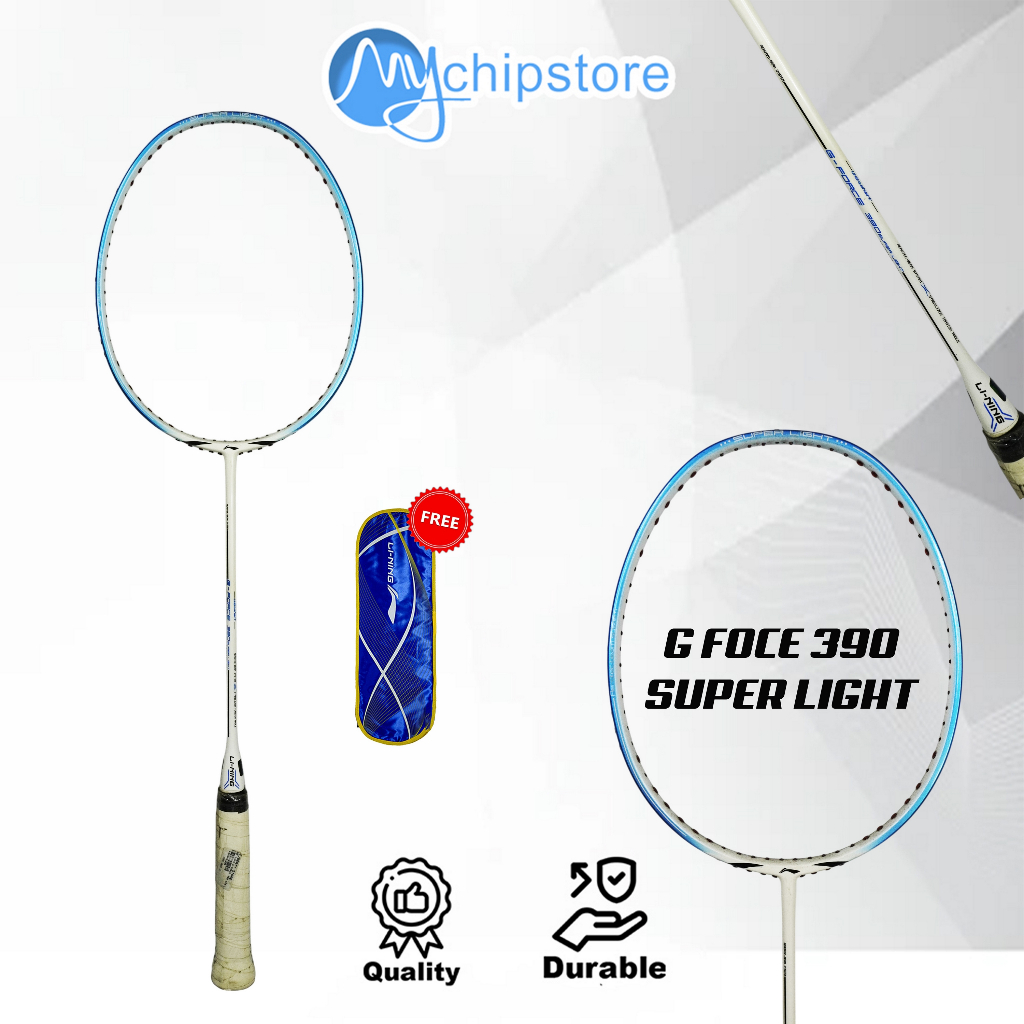 Raket LINING G FORCE 390 SUPER LIGHT FREE TAS Raket Bulutangkis Badminton Original