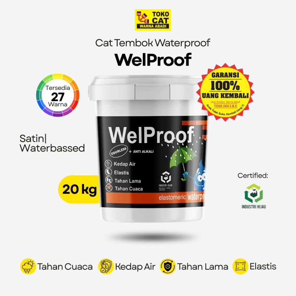 Cat Tembok Waterproofing Anti Bocor Welproof 20 kg