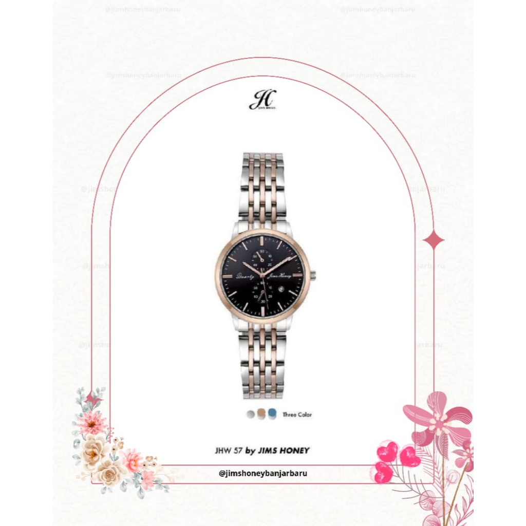 JHW 57 JAM TANGAN COUPLE  JAM TANGAN PRIA DAN WANITA JIMSHONEY BANJARBARU (BISA COD)