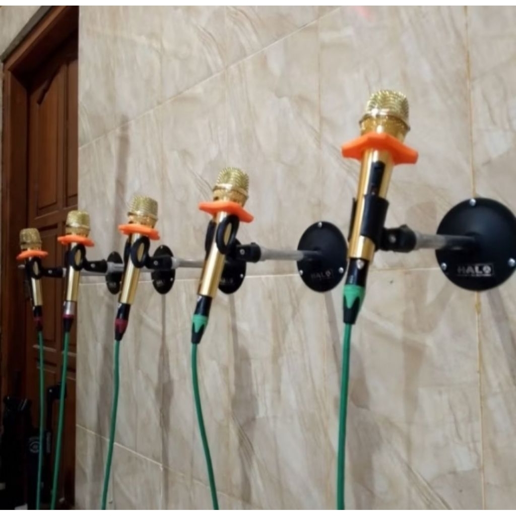 Stand mic dinding tempel free holder mic/cagak mic