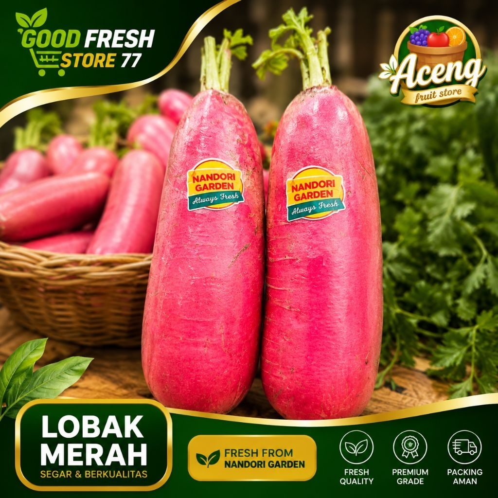 lobak merah segar sayur lobak red fresh -+1 kg