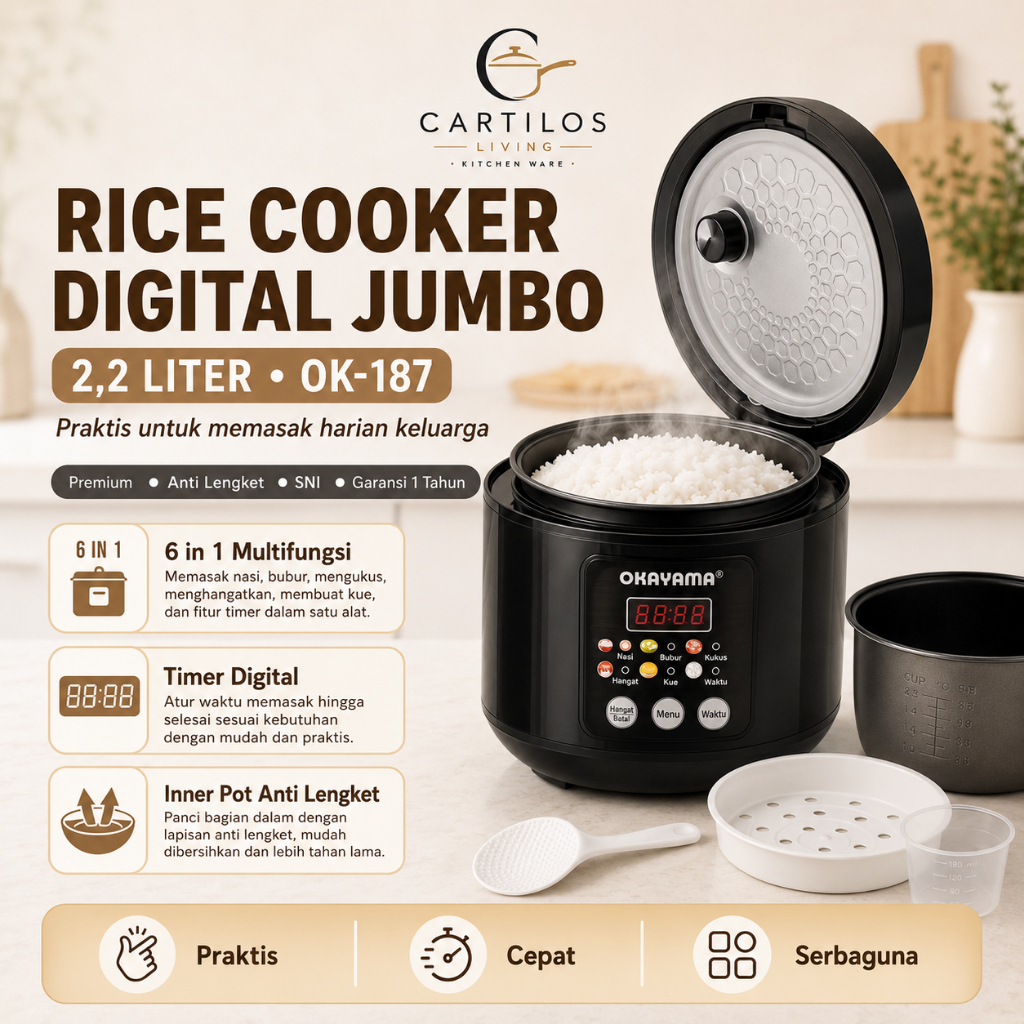 Rice Cooker Digital Jumbo Magic Com Digital Mejikom Jumbo Anti Lengket Digital