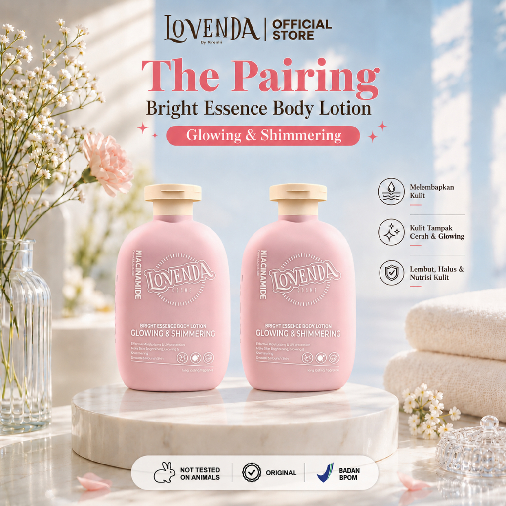 Lovenda The Pairing Bright Essence Body Lotion Glowing & Shimmering (2pcs) - Niacinamide