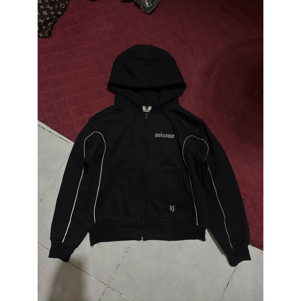 Hoodie zipper boxy reflective