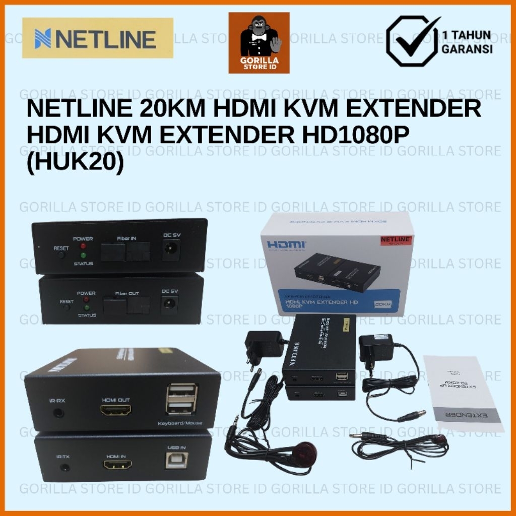 NETLINE HDMI KVM EXTENDER HD1080P 20KM (HUK20)
