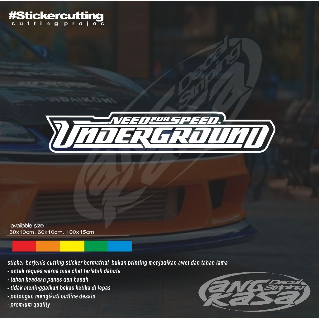 stiker kaca mobil sticker cutting NFS MOST WANTED, stiker keren kaca stiker kaca mobil keren
