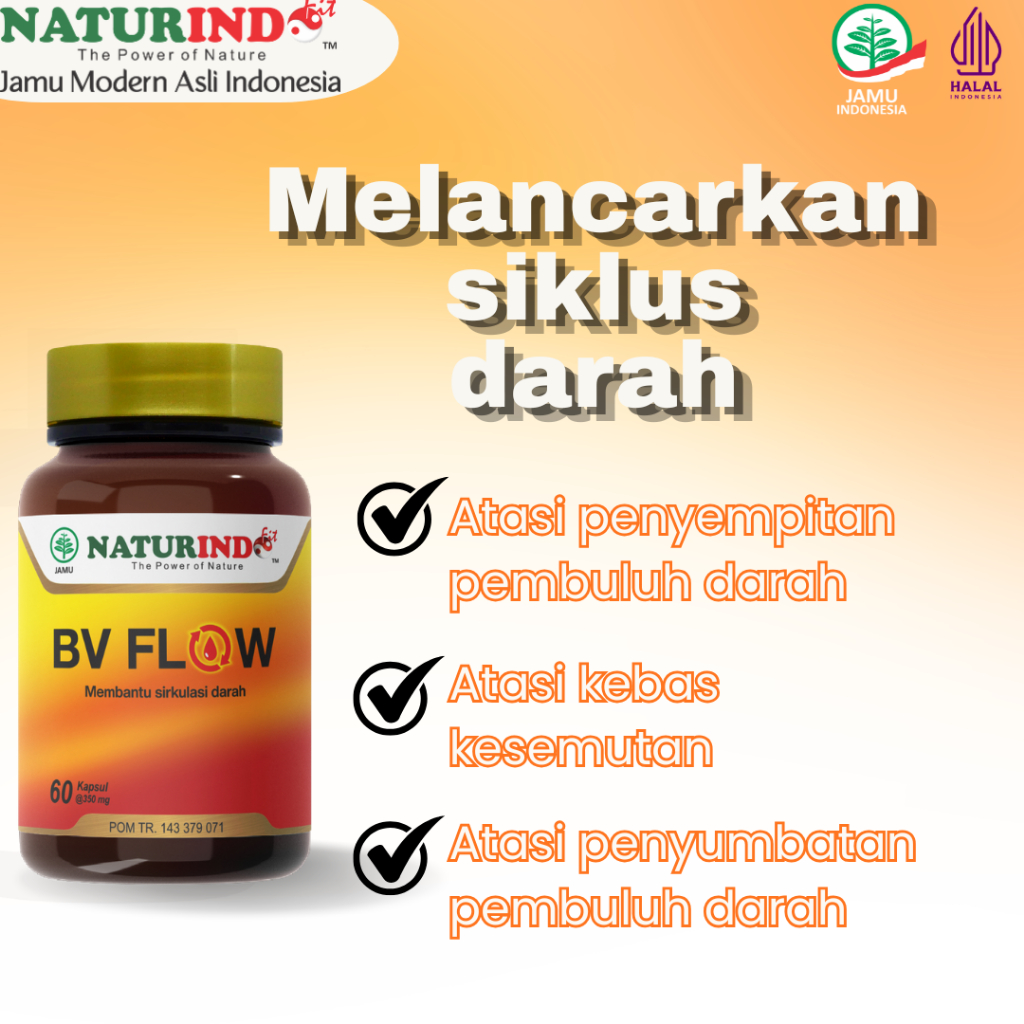 HERBAL BV FLOW NATURINDO ATASI PENYUMBATAN PEMBULU DARAH