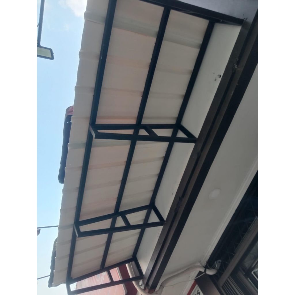 Kanopi Besi Hollow Galvanis 4x4, Atap Alderon Single, Kanopi Rumah, Kanopi Teras, Kanopi Carport, Ka
