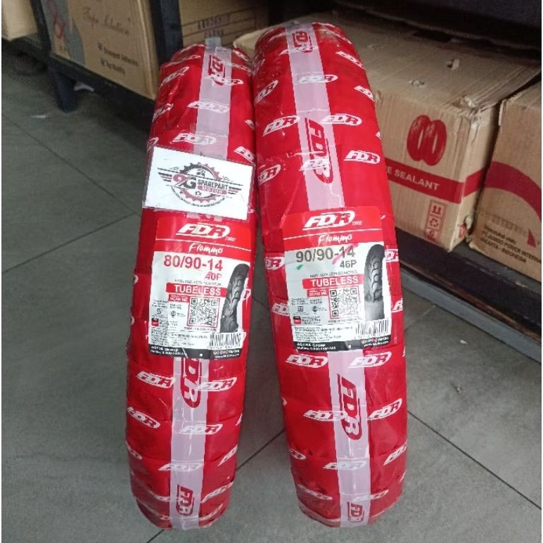 Ban FDR 80/90-14 90/90-14 Flemmo Tubeless Sepasang
