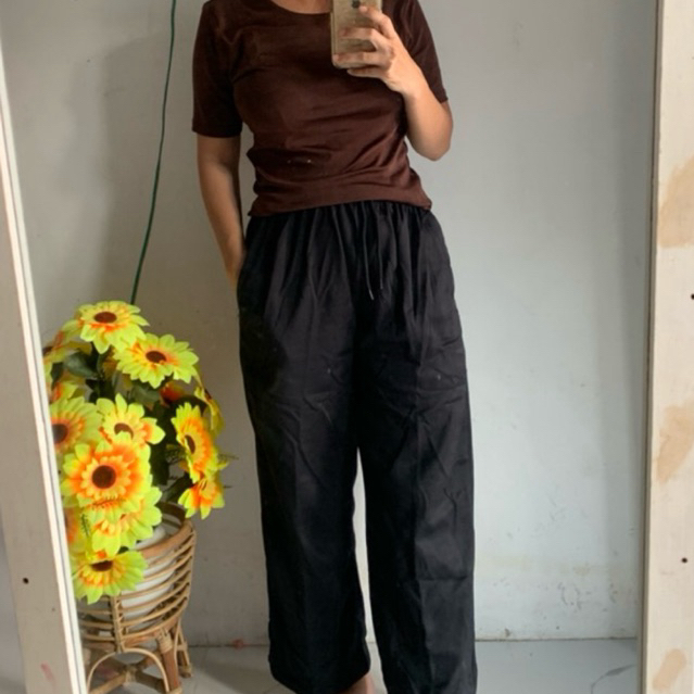 celana jogger wanita korean