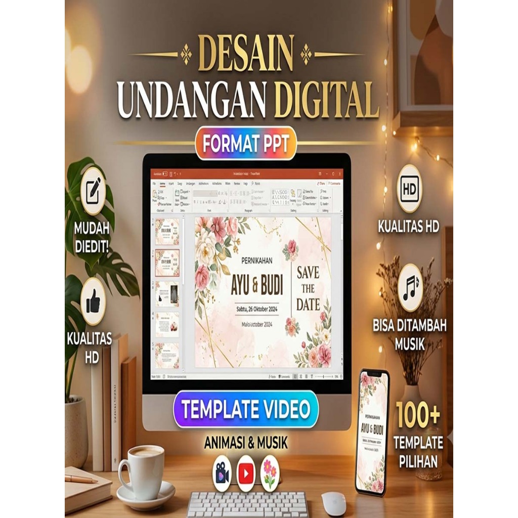 PPT DESAIN UNDANGAN DIGITAL - Template Video