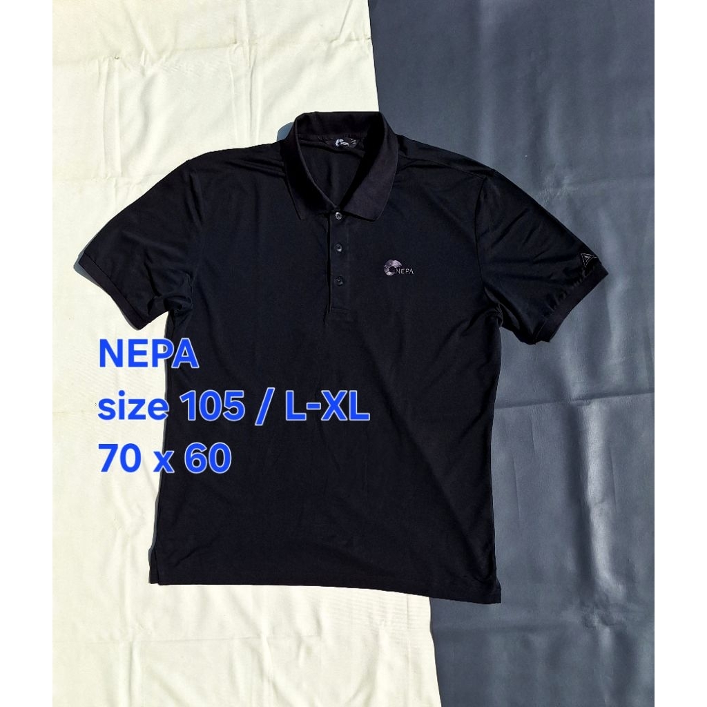 Baju Kaos Kerah NEPA Outdoor Sport Polo Shirt Hitam Polos