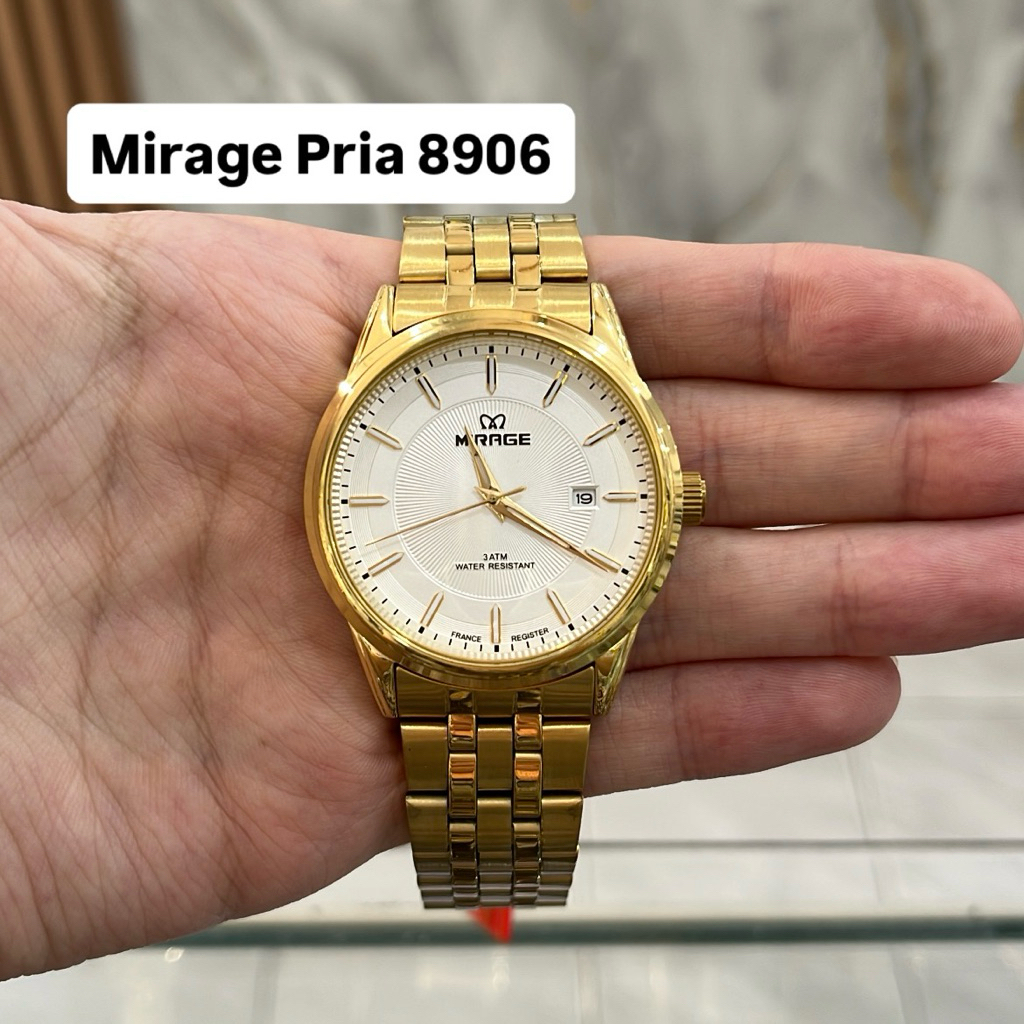 Jam Tangan Mirage 8906 Pria Gold