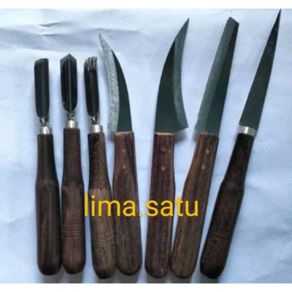 pisau garnis 7pcs pisau ukir buah&sayur