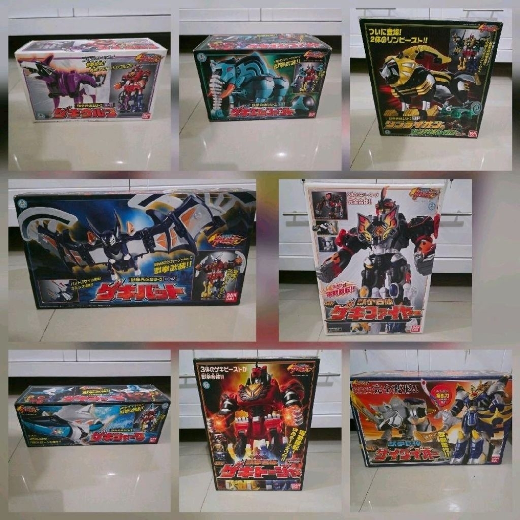 [ori] dx megazord gekiranger full set geki touja dll rare