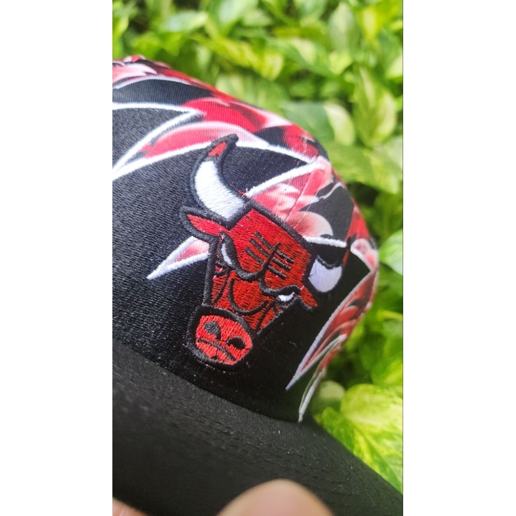 Topi Chicago Bulls + Sharkhtooth - Level Xero ( snapback ) ORIGINAL