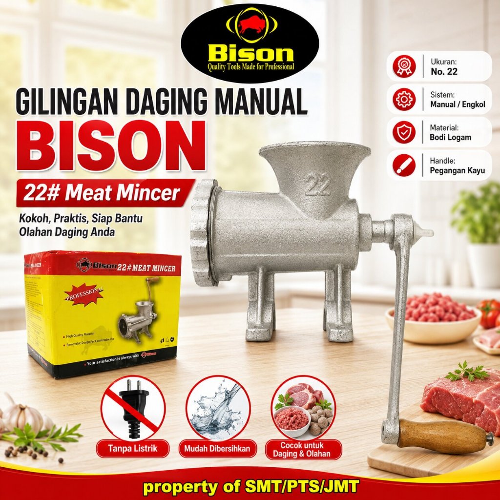 Gilingan Daging Manual 22" BISON Meat Mincer Grinder