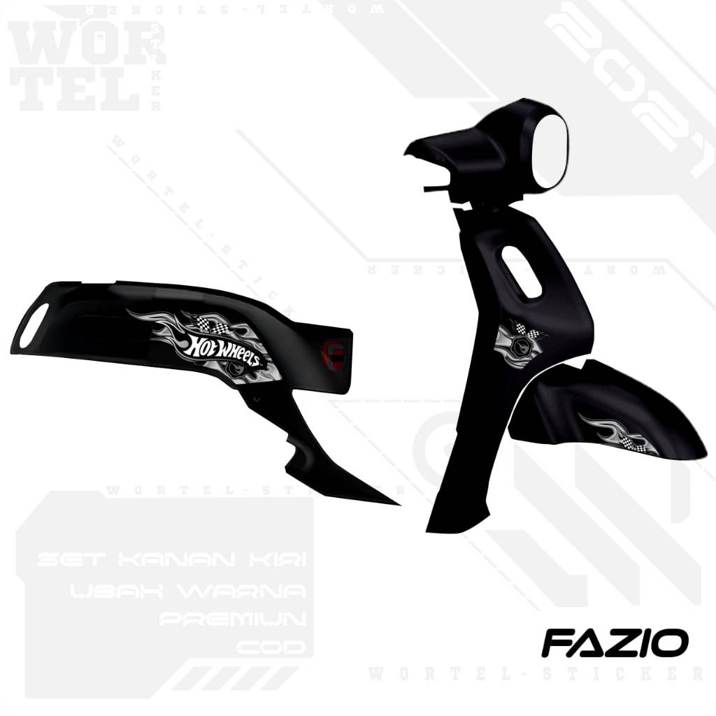 Wortel Sticker - Striping Fazio - Stiker Transparan Fazio Hotwheels  (Sudah Terpotong)