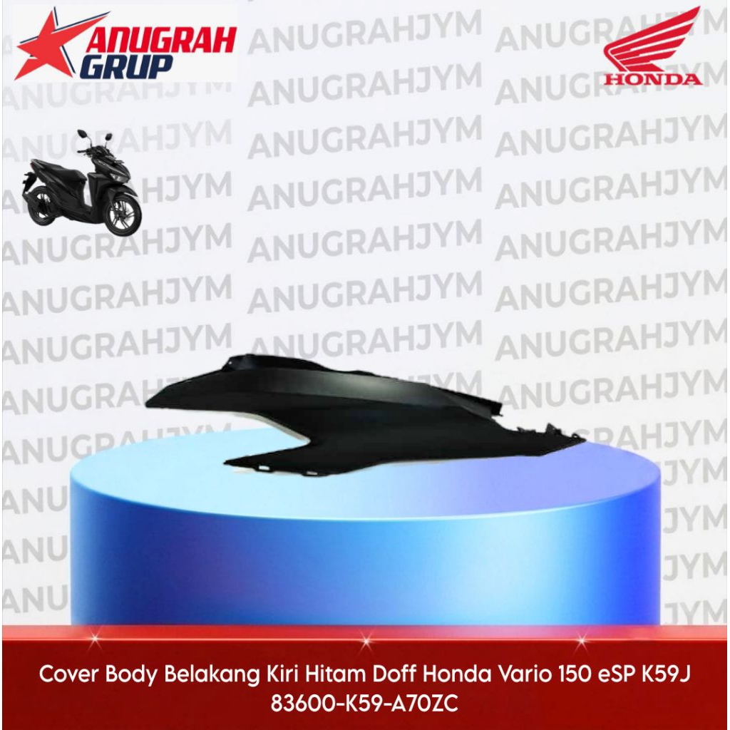 Cover Body Kiri Hitam Doff Honda Vario 150 eSP K59J 83600 K59 A70ZC