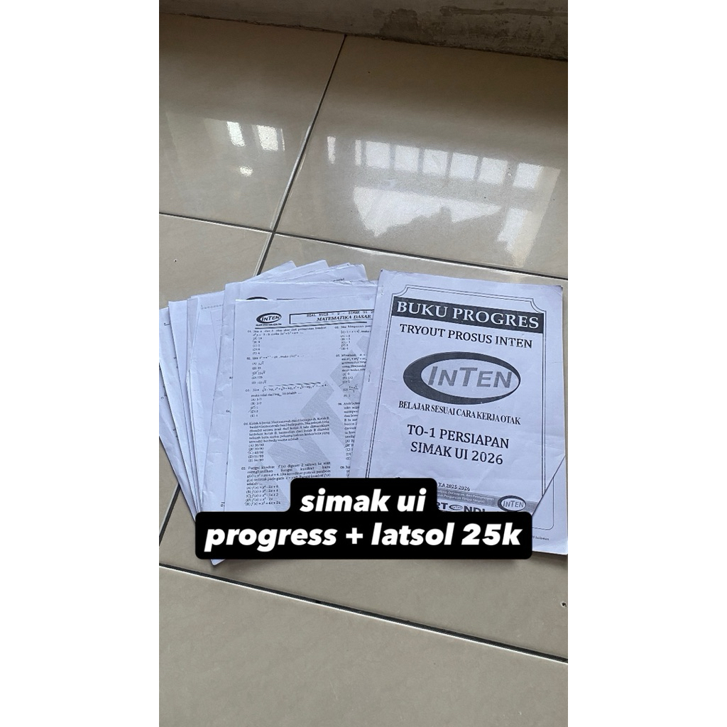 preloved soal simak ui ssu itb INTEN