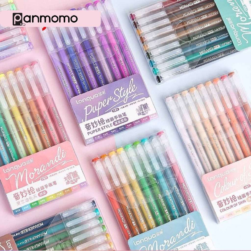 Pulpen 1 Pack | Pulpen Lucu dan Unik | Pena | Pulpen 1 Pack Aesthetic Warna Pink - 9PC Set Panmomo