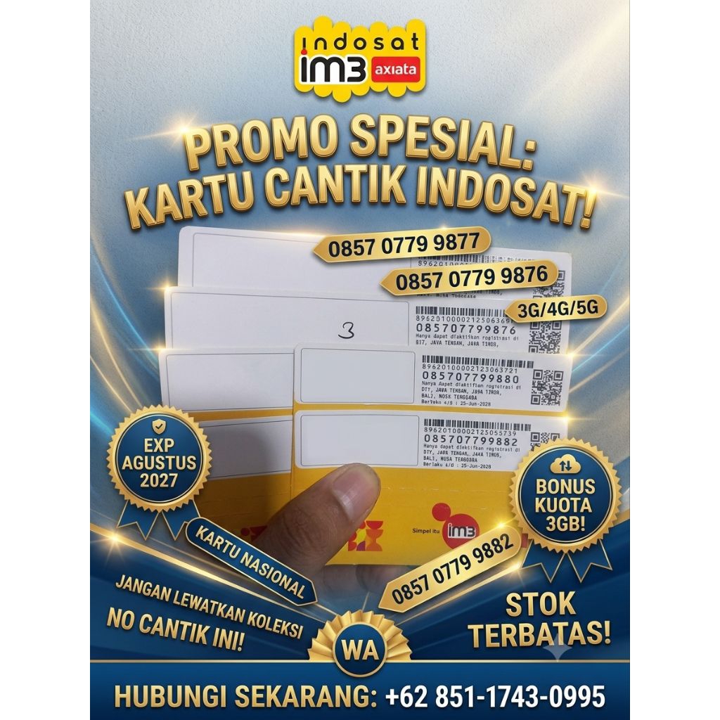 KARTU PERDANA NO CANTIK INDOSAT